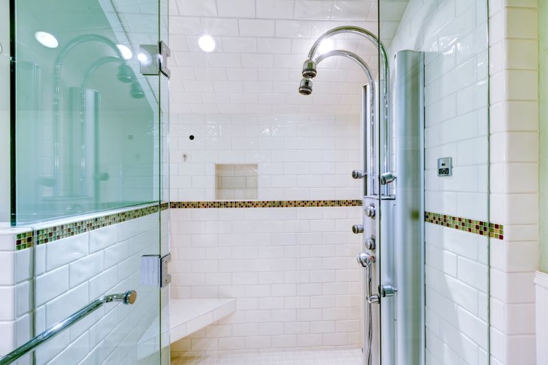 Elegant Shower with Textured Tiles